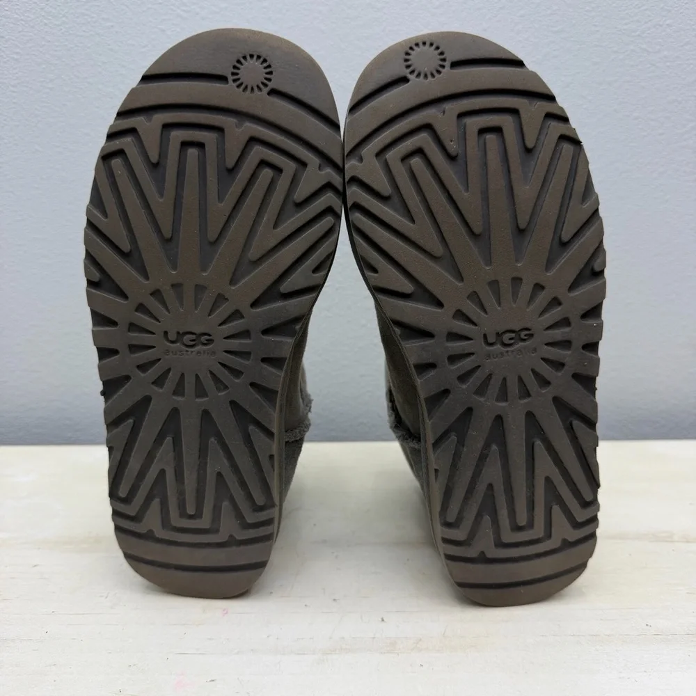 Ugg Grey Suede Classic Mini Boots Size 6